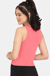 Rosaline Fun Basics Knit Cotton Loungewear Top - Sun Kissed Coral — thumbnail 3